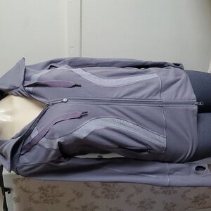Lululemon Hooded Stride Jacket Heathered Grey Size10
